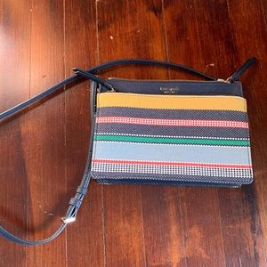 Kate Spade multicolored striped should bag